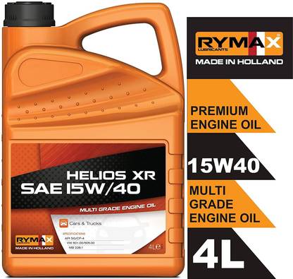Rymax Helios XR SAE 15W/40, API SG/CF-4, MIL-L-46152E/2104D Engine Oil (4 L) Helios XR SAE 15W/40, API SG/CF-4, MIL-L-46152E/2104D Engine Oil (4 L) Multi-Grade Engine Oil