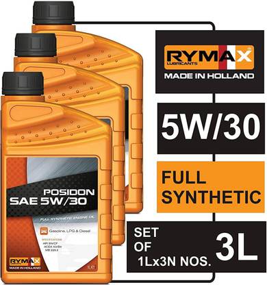Rymax Posidon SAE 5W-30, API SN/CF, ACEA A3/B4, Full Synthetic Engine Oil (3 L) Posidon SAE 5W-30, API SN/CF, ACEA A3/B4, Full Synthetic Engine Oil (3 L) Full-Synthetic Engine Oil