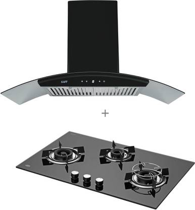 Kaff LIZDHC90+HBR783 Auto Clean Wall Mounted Black 1248 CMH Chimney