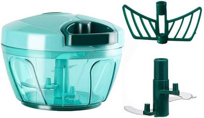 samar MANUAL COMPACT & POWERFUL HAND HELD VEGETABLE FOOD CHOPPER (450ML) Vegetable & Fruit Chopper