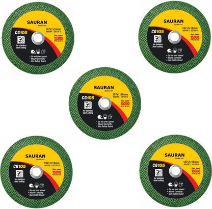 Sauran Pack of 5 iron cutting blades, Cut Off Wheels, 4-Inch Metal Cutter