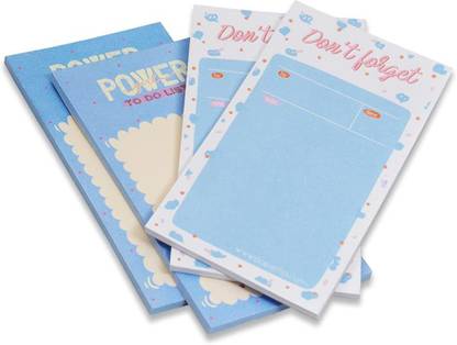 COI Cute to Do List Notepad Sets, Tear Off Style, Planning Memo Pad Set of 4 Pocket-size Memo Pad UNRULED 50 Pages