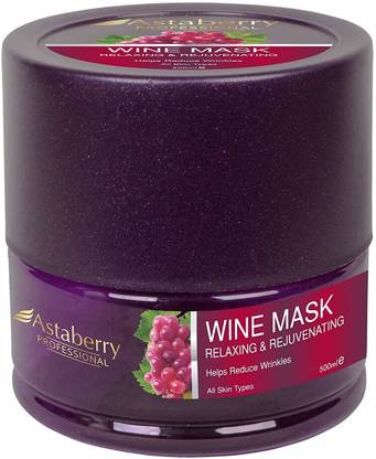 ASTABERRY Professional Wine Mask 500ml - For All Skin Types, Relaxing & Rejuvenating, Reduce Wrinkles