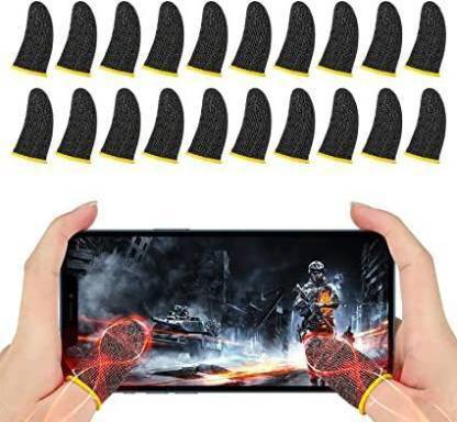 PLOVO Finger Sleeve For Pubg and all Gaming Best grip black yellow pack of 20 Finger Sleeve