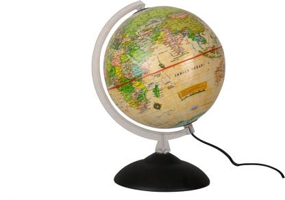 rickwick ILLUMINATED LIGHTED EARTH GLOBE TABLE TOP WORLD MAP World Globe