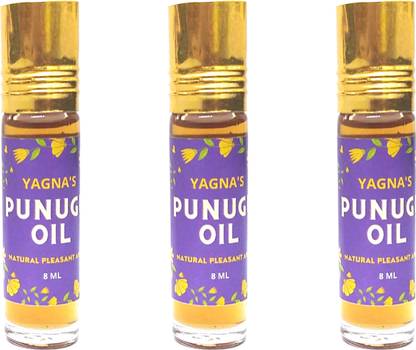 Epoojacart Pack of 3 Punugu Oil- Punugu Thailam- Civet Oil- Natural Fragrance Oil- Roller Perfume