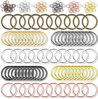 DIY Crafts Keychain Rings Set Including Choice Colors Flat Split Key Chain Rings and Open Jump Rings for Home Car Keys Attachment Key Chain