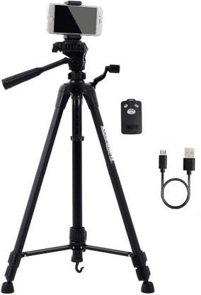 BUFONA BFN-7788TR New Arrival Heavy Duty And Heavy Quality Professional Travel Camera Tripod Stand Flexible Portable Stand DSLR/SLR Camera Stand Portable Foldable Tripod-3388 Adjustable Aluminum Lightweight Mobile Camera Holder With Three-Dimensional Head & Quick Release Plate spotting scope tripod With Mobile Clip Holder & BT Remote Best Use for Make Videos Compatible with Mobile, video camera, Telescope Laboratory Tripod Stand
