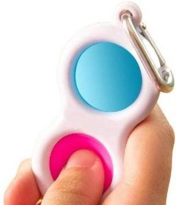 FITUP ™ Simple Dimple Fidget Toy Mini Keychain Early Education Brain Teaser Popping Fidget Toys Stress Relief Hand Toys for Kids Adults,Pop It Fidget Toys,Push Pop Bubble Fidget Sensory Toy Key Chain