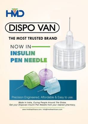 DISPOVAN Dispo Van Insulin Pen Needle (pack of 5, 25ps) Medical Needle