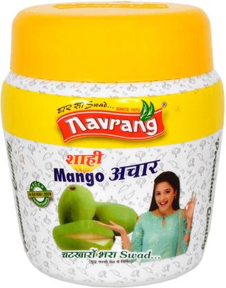 NAVRANG Organic Homemade Mengo Pickle Achaar I Traditional Achar (500g) Mango Pickle
