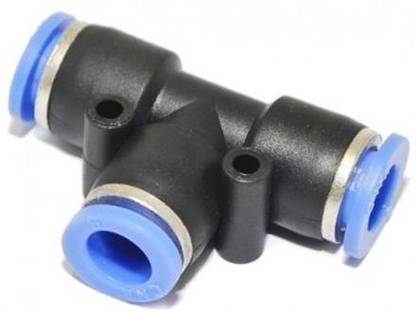 AEIOU 4MM (PUT) Pneumatic EQUAL TEE 3 Way T- SHAPE Type CONNECTOR Water Pipe Fitting Connection Fittings Hose Quick Plastic Tube Hose 3-way pipe joint connector 4*4*4mm ( 5pcs ) JOINTER 3-Way Tee Pipe Joint