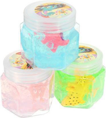 AKSHAR ABSOLUTE Slime Jelly Crystal with Dinosaur Toy Multicolor Putty Toy