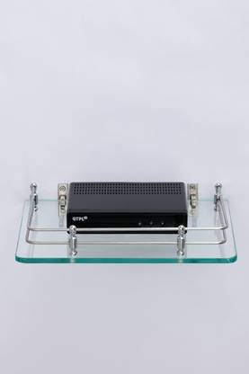 Kaaple Glass Setup Box Stand 10x9 Inch Glass Wall Shelf