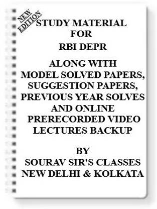 Study Material For Rbi Depr (Department Of Economic & Policy Research) [ Pack Of 6 Books ] With Model Question Papers + Topicwise Analysis + Mcq Questions+ Special Practice Set