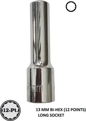 AUTOFIT 13 MM 1/2" Drive Bi-Hex (12 Points) Long Socket Socket Set