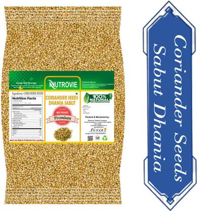 Nutrovie 100% Natural & Premium Quality Big Coriander Seeds - Dhaniya sabut