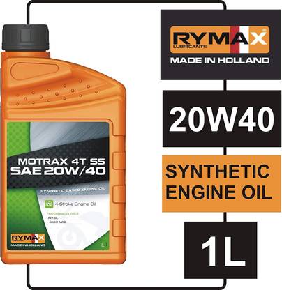 Rymax MOTRAX 4T SS SAE 20W-40, API SL, JASO MA2, SEMI Synthetic Engine Oil (1 L)_2 MOTRAX 4T SS SAE 20W-40, API SL, JASO MA2, SEMI Synthetic Engine Oil (1 L) Multi-Grade Engine Oil