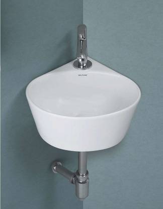 Solitaire FABULA WASH BASIN - FABULA - CORNER WALL HUNG BASIN | HAND WASH BASIN | CERAMIC BASIN Corner Basin