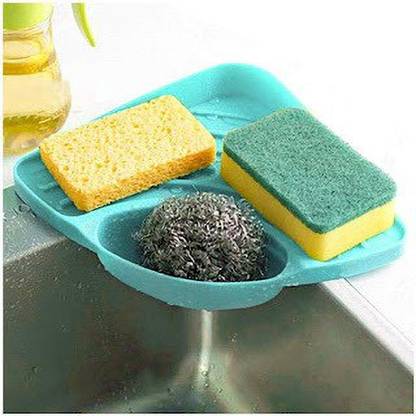 Viractic Multipurpose Corner Kitchen Sink Organizer Wash Basin Storage Organiser Rack Scrub Pad