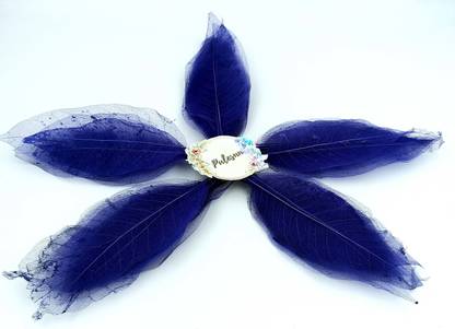 Palesaa SHADED MANGOLIA LEAVES FOR CRAFT DÉCOR DIY PACK OF 50 IRIS PURPLE Artificial Plant