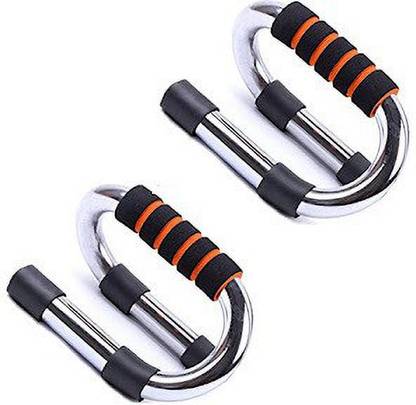 HAYATA Push Up Bar Strong S Shape Chrome Steel Pushup Stands Sit-up Bar