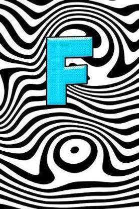 Distorted Wavy Lines Journal With Monogram Initial