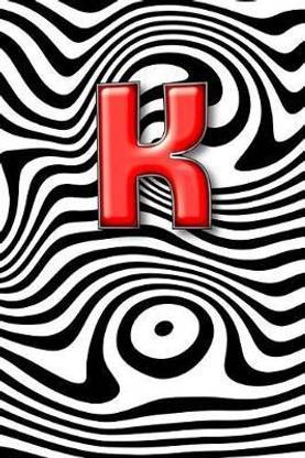 Distorted Wavy Lines Journal With Monogram Initial
