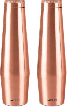 MILTON Copper Crown 1100 Water Bottle, Set of 2, 1.09 Litre Each 1090 ml Bottle