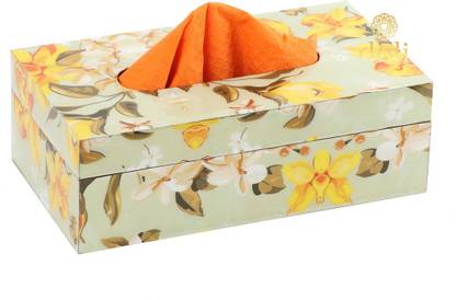 DULI 1 Compartments Handmade Decorative Tissue Holder for Table in MDF (14x24x28cm) MDF