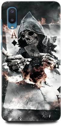 INTELLIZE Back Cover for SAMSUNG Galaxy M02 SKULL, GAMES, ANIME, SKULL GRIM REAPER, BLACK SKULL GHOST