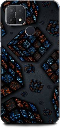 KEYCENT Back Cover for OPPO A15s, CPH2179 RUBIKS CUBES, CUBES PUZZLE, GAME, TRIANGLES, TEXTURE