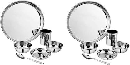 Silvester Pack of 12 Steel Dinner Set