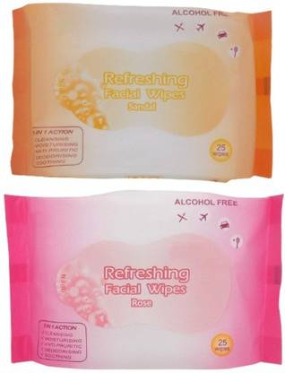 MVILAM Facial Wipes For Oily Skin Face Cleaning Tissue Paper And Makeup Removing Wipes (50 Pcs , Set of 2)