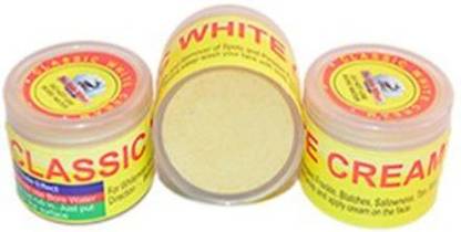 Classic White Cream (Yellow) ) 20 gram0s (Pack of 3) - for Fairness, Skin Whitening Cream, Pimples, Pigmentation, Black Spots, Etc.,