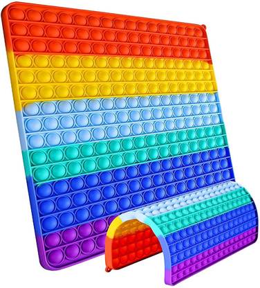 Zmeet Extra Large Pop it Fidget Toy Big pop Jumbo pop it Fidget Toy popit Game Rainbow pop it Big Size pop it Large pop Big pop it Giant pop it pop it Large Size Big pop it pop it Game Board (Big Square Rainbow)