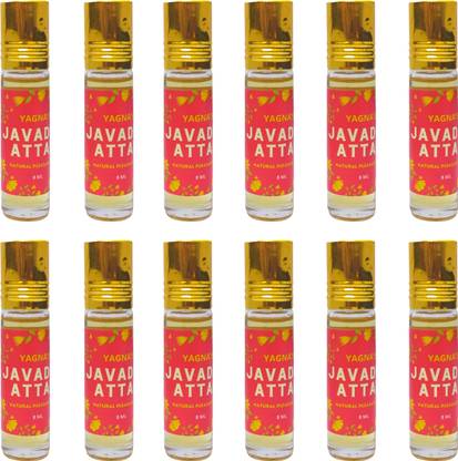 Epoojacart Pack of 12 Javadhu Oil- Natural Javadhu Fragrance Oil- Golden Javadhu Perfume oil- Roller Perfume