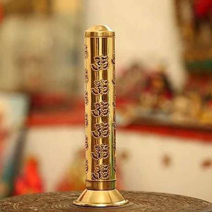 POTTERY STUDIO Incense Stick Holder Agarbatti Stand with Ash Catcher | Brass Incense Holder Brass Incense Holder