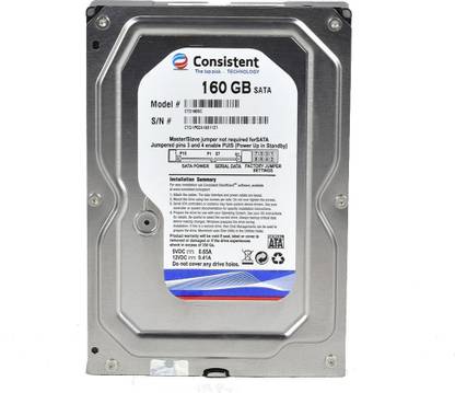 Consistent 160 160 GB Desktop Silver, Green SATA Internal Hard Disk Drive (HDD) (160gb)