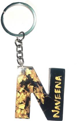 Jartisticcreations N Alphabet With Name Naveena Black And Gold Color Key Chain Price In India Buy Jartisticcreations N Alphabet With Name Naveena Black And Gold Color Key Chain Online At Flipkart Com
