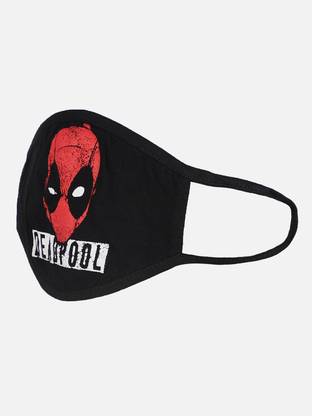 Free Authority Deadpool Dead Pool Printed Black Mask For Men Cloth Mask