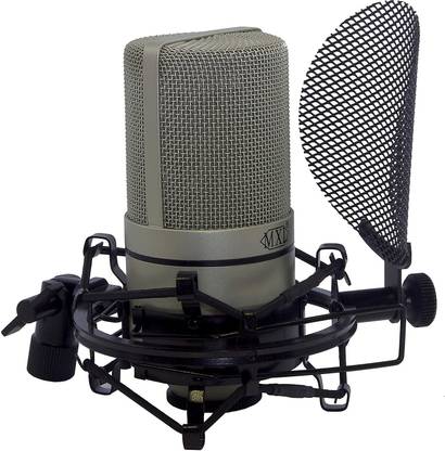 MXL Mics 990 Complete Integrated Filter with Shock Mount & XLR Cable, Metallic Microphone