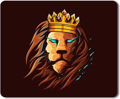 Flair Print Visibee Lion Crown Designer Gaming Non-Slip Rubber Base Mouse Pad for Laptop/Computer (23 cm x 19 cm) MP396 Non Slip Base Mousepad