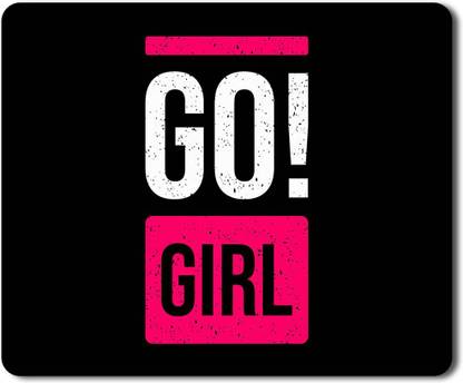 Flair Print Visibee Go Girl Designer Gaming Non-Slip Rubber Base Mouse Pad for Laptop/Computer (23 cm x 19 cm) MP210 Mousepad