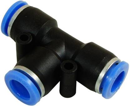 AEIOU 15MM (PUT) Pneumatic EQUAL TEE 15 MM Quick Connect 3 Way T SHAPE Type CONNECTOR Push-in Plastic Pipe Air Tube Fittings Jointer 3 PCS 3-Way Tee Pipe Joint