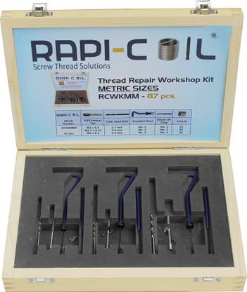 Rapi-Coil Standard Thread Repairing Workshop Kits - 87 Pcs Hand Tool Kit