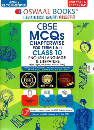 CBSE MCQs CHAPTERWISE QUESTION BANK FOR TERM 1 & 2 ENGLISH LANGUAGE & LITRATURE CLASS 10 OSWAL BOOKS & LEARNING PVT. LTD