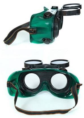 Gadariya King Flip-Up Front Welding Goggles | 50mm Eye Cups, Oxy-Acetylene Shade 5 Lens Safety Glasses – Use For Welding, Soldering, Torching, Brazing & Metal Cutting Wood-working, Welding  Safety Goggle