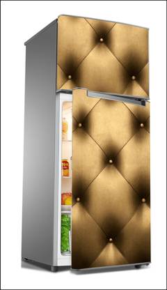 Devil designs 60 cm fridge sticker and fridge cover double single door (pvc viny) Self Adhesive Sticker