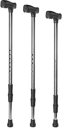 Sharda Stainless Steel Walking Stick/Cane for Old Age, Handicapped, etc Walking Stick